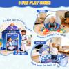 3 in 1 Rocket Ship Play Tent with Tunnel Ball Pit for Kids Space Themed Pop Up Playhouse Indoor Outdoor Astronaut Tent Set Toy Gift for Boys Girls Toddler Baby Child Games Birthday Party view 3