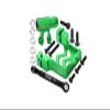 Aluminum 6061-T6 Servo Mount + Tie Rod + 25T Servo Horn Set for 1:5 Traxxas X Maxx 6S / X Maxx 8S / XRT 8S Monster Truck Upgrades - Green view 1