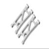 Aluminum 7075 Alloy Rear Lower Suspension Arms for Arrma 1/14 Mojave GROM MEGA 380 Brushed 4X4 Small Scale Desert Truck RTR-ARA2104 Upgrades - Silver view 1
