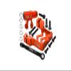 Aluminum 6061-T6 Servo Mount + Tie Rod + 25T Servo Horn Set for 1:5 Traxxas X Maxx 6S / X Maxx 8S / XRT 8S Monster Truck Upgrades - Orange view 1