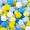 Heopeis 100 Pcs Ball Pit Balls and Stars for Toddlers, Plastic Blue Balls for Ball Pit BPA Free Crush Proof Plastic Toy Balls for Play Tent Pool, Children's Water Toys view 1
