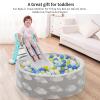 Heopeis 100 Pcs Ball Pit Balls and Stars for Toddlers, Plastic Blue Balls for Ball Pit BPA Free Crush Proof Plastic Toy Balls for Play Tent Pool, Children's Water Toys view 4