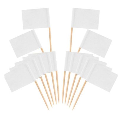 100pcs Flags Food Labels Cheese Marker Picks Cupcake