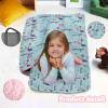Personalized Toddler Nap Mats for Daycare - Custom Name Mermaid Kids Nap Mat for Preschool Kindergarten Girls Sleeping Bag with Pillow and Blanket, Thick Padded Easy Roll Up Dolphin view 3