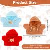 PEOVLVN 3 Pcs Build a Bear Clothes, Stuffed Animal Clothes Bear Hoodie Sweater Cute Tiny Clothes Fit Most 12-16 Inch Bears Make Your Own Plush Bears Outfits Accessories (red, blue, brown) view 2