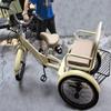 LSQXSS 3 Wheels Bicycle,Rickshaw Tricycle with Pedals,Tandem Trike with Back seat,seat with Belt and armrest,Front and Rear Wheel Brakes,Outdoor Cruiser Bike,Pneumatic tire Spoke Wheels view 3