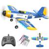 BEZGAR HQ089 RC Plane, Drones for Kids, 6-axis Gyro Remote Control Airplane, RC Helicopter, Easy Control for Beginners Toys with Colorful LED Navigation Lights view 1
