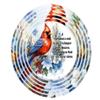 10" Wind Spinner - Cardinal "Visit, You're Never Alone" view 1