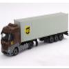 Actros with 40' Container Europe Brown and Gray 1/64 Diecast Model by Mini GT MGT00705 view 1