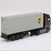 Actros with 40' Container Europe Brown and Gray 1/64 Diecast Model by Mini GT MGT00705 view 3