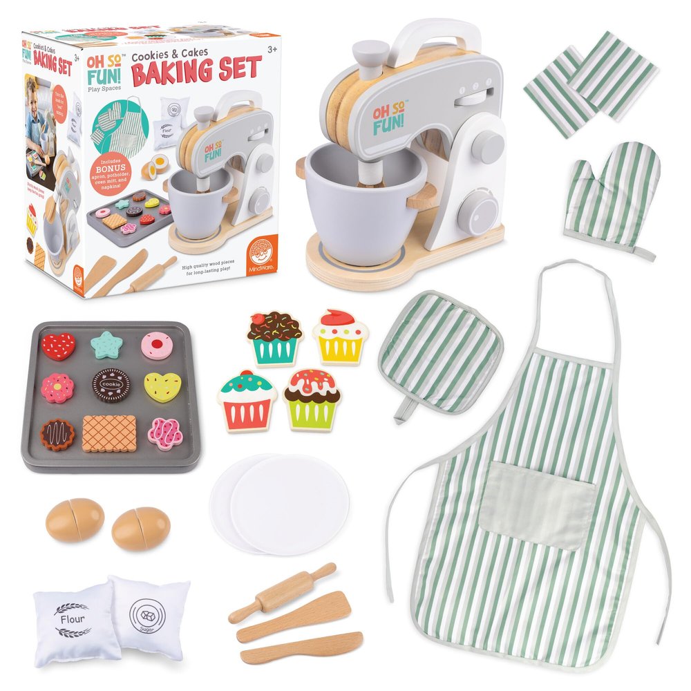 MindWare Oh So Fun! Cookies & Cakes Toy Baking Set for Kids - Ages 3 and Up