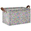 ALAZA Beautiful Leaf Blossom Flower Rectangular Closet Storage Box Storage Bin Basket Storage Cube with Leather Handles Nursery Storage Laundry Hamper 2 Piece view 1