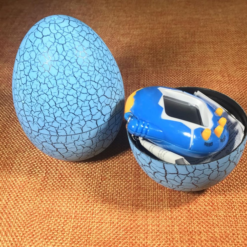 Ckuakiwu Virtual Pets Animal Toy Electronic Pet Game Machine Mini Handheld Game Console Cracked Egg Digital Virtual Pet Toys Blue