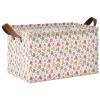 ALAZA Bird Owl Leaf Branch Rectangular Closet Storage Box Storage Bin Basket Storage Cube with Leather Handles Nursery Storage Laundry Hamper 2 Piece view 1
