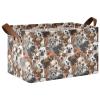 ALAZA Black Brown Pug Dog Rectangular Closet Storage Box Storage Bin Basket Storage Cube with Leather Handles Nursery Storage Laundry Hamper 2 Piece view 1
