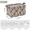 ALAZA Black Brown Pug Dog Rectangular Closet Storage Box Storage Bin Basket Storage Cube with Leather Handles Nursery Storage Laundry Hamper 2 Piece view 3
