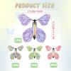 Dimeho 20 Pcs Flying Butterfly Toys, Wind Up Flying Butterfly Surprise Card in The Book Colorful Rubber Band Powered Gifts Butterfly Fairy Flying Toy Christmas Wedding Birthday Surprise Gifts view 2