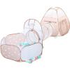 GeerWest 3 in 1 Kids Play Tent: with Baby Ball Pit and Play Tunnel - Children Indoor Outdoor Playhouse with Climbing Tunnel Toy for Toddlers - Boys Girls Birthday Gift for Year Old Child view 1