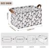 ALAZA Hipster Penguin White Rectangular Closet Storage Box Storage Bin Basket Storage Cube with Leather Handles Nursery Storage Laundry Hamper 2 Piece view 3