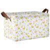 ALAZA Duck Polka Dots White Rectangular Closet Storage Box Storage Bin Basket Storage Cube with Leather Handles Nursery Storage Laundry Hamper 2 Piece view 1