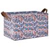 ALAZA Blue Blossom Flower Rectangular Closet Storage Box Storage Bin Basket Storage Cube with Leather Handles Nursery Storage Laundry Hamper 2 Piece view 1