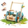 OESSUF 2-in-1 Wooden Baby Walker with 40 PCS Tool Toys  Baby Push Walker for 6-12 Months, Activity Center for Toddlers Aged 1-3 Years, Montessori Toy for Boys and Girls (Blue) view 1