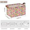 ALAZA Blossom Cactus Rectangular Closet Storage Box Storage Bin Basket Storage Cube with Leather Handles Nursery Storage Laundry Hamper 2 Piece view 3