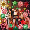 34 Pcs Christmas Foil Balloons Set, Christmas Round Swirl Candy Cane Gift Box and Explosion Star Mylar Balloons, Red Green Gold Xmas Party Decorations for New Year Holiday Theme Party Decor Supplies view 4