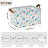 ALAZA Sea Turtle Coral Reef Rectangular Closet Storage Box Storage Bin Basket Storage Cube with Leather Handles Nursery Storage Laundry Hamper 2 Piece view 3