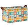 ALAZA Animal Panda Tiger Lion Rectangular Closet Storage Box Storage Bin Basket Storage Cube with Leather Handles Nursery Storage Laundry Hamper 2 Piece view 1