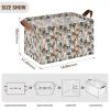 ALAZA Hipster Dog Puppy Rectangular Closet Storage Box Storage Bin Basket Storage Cube with Leather Handles Nursery Storage Laundry Hamper 2 Piece view 3