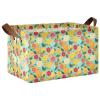 ALAZA Funny Fruit Lemon Rectangular Closet Storage Box Storage Bin Basket Storage Cube with Leather Handles Nursery Storage Laundry Hamper 2 Piece view 1