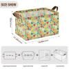 ALAZA Funny Fruit Lemon Rectangular Closet Storage Box Storage Bin Basket Storage Cube with Leather Handles Nursery Storage Laundry Hamper 2 Piece view 3