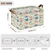 ALAZA Dinosaur Leaves Cartoon Rectangular Closet Storage Box Storage Bin Basket Storage Cube with Leather Handles Nursery Storage Laundry Hamper 2 Piece view 3