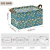 ALAZA Cartoon Dinosaur Heart Love Rectangular Closet Storage Box Storage Bin Basket Storage Cube with Leather Handles Nursery Storage Laundry Hamper 2 Piece view 3