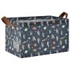 ALAZA Astronaut Space Galaxy Nebula Rectangular Closet Storage Box Storage Bin Basket Storage Cube with Leather Handles Nursery Storage Laundry Hamper 2 Piece view 1