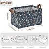 ALAZA Astronaut Space Galaxy Nebula Rectangular Closet Storage Box Storage Bin Basket Storage Cube with Leather Handles Nursery Storage Laundry Hamper 2 Piece view 3