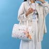 AIZHIYI Floral Bear Diaper Tote, Multifunction Maternity Bag, Quilted Cotton Cute Diaper Bag view 2
