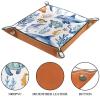 Dolphins Seahorse Turtle Dice Tray Dice Rolling Tray Folding Dice Holder for Dice Games, Like RPG, DND and Other Table Games view 3