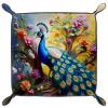 3D Peacock Floweres Dice Tray Dice Rolling Tray Folding Dice Holder for Dice Games, Like RPG, DND and Other Table Games view 2