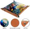 3D Peacock Floweres Dice Tray Dice Rolling Tray Folding Dice Holder for Dice Games, Like RPG, DND and Other Table Games view 3