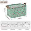 ALAZA Red Watermelon Blue Rectangular Closet Storage Box Storage Bin Basket Storage Cube with Leather Handles Nursery Storage Laundry Hamper 2 Piece view 3