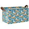 ALAZA Funny Duck Coral Reef Rectangular Closet Storage Box Storage Bin Basket Storage Cube with Leather Handles Nursery Storage Laundry Hamper 2 Piece view 1
