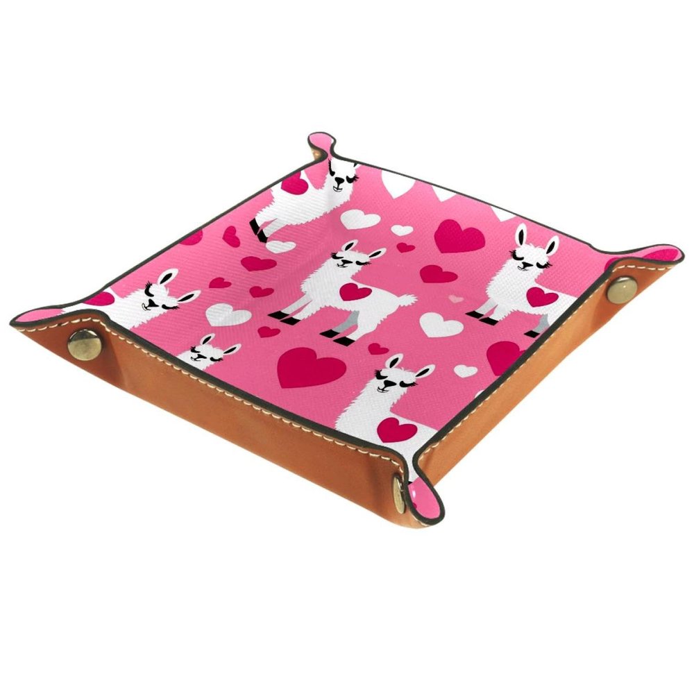 Alpaca Lover Dice Tray Dice Rolling Tray Folding Dice Holder for Dice Games, Like RPG, DND and Other Table Games