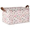 ALAZA Beautiful Cherry Cake Rectangular Closet Storage Box Storage Bin Basket Storage Cube with Leather Handles Nursery Storage Laundry Hamper 2 Piece view 1