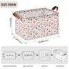 ALAZA Beautiful Cherry Cake Rectangular Closet Storage Box Storage Bin Basket Storage Cube with Leather Handles Nursery Storage Laundry Hamper 2 Piece view 3