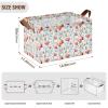 ALAZA Floral Flower Blossom White Rectangular Closet Storage Box Storage Bin Basket Storage Cube with Leather Handles Nursery Storage Laundry Hamper 2 Piece view 3