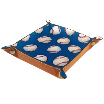 Baseballs Dice Tray Dice Rolling Tray Folding Dice Holder for Dice Games, Like RPG, DND and Other Table Games