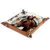 Horse Floral Dice Tray Dice Rolling Tray Folding Dice Holder for Dice Games, Like RPG, DND and Other Table Games view 1