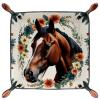 Horse Floral Dice Tray Dice Rolling Tray Folding Dice Holder for Dice Games, Like RPG, DND and Other Table Games view 2
